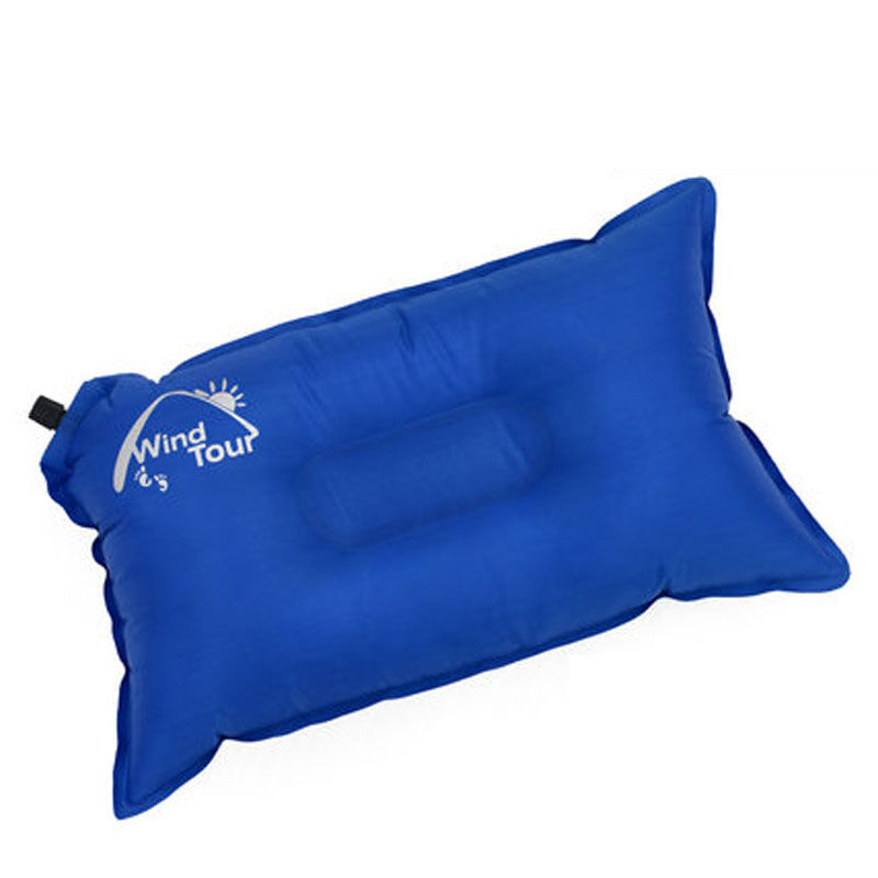 戶外旅行便攜自動充氣枕頭 桔色小憩伴侶，舒適隨行